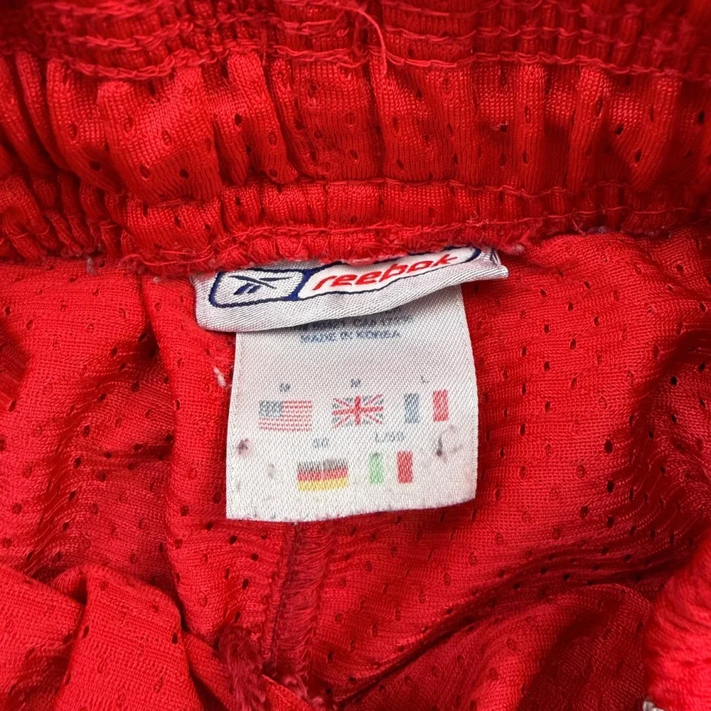 Vintage Reebok RBK Dazzle Basketball Shorts Size Medium Red Shimmer Super Shiny